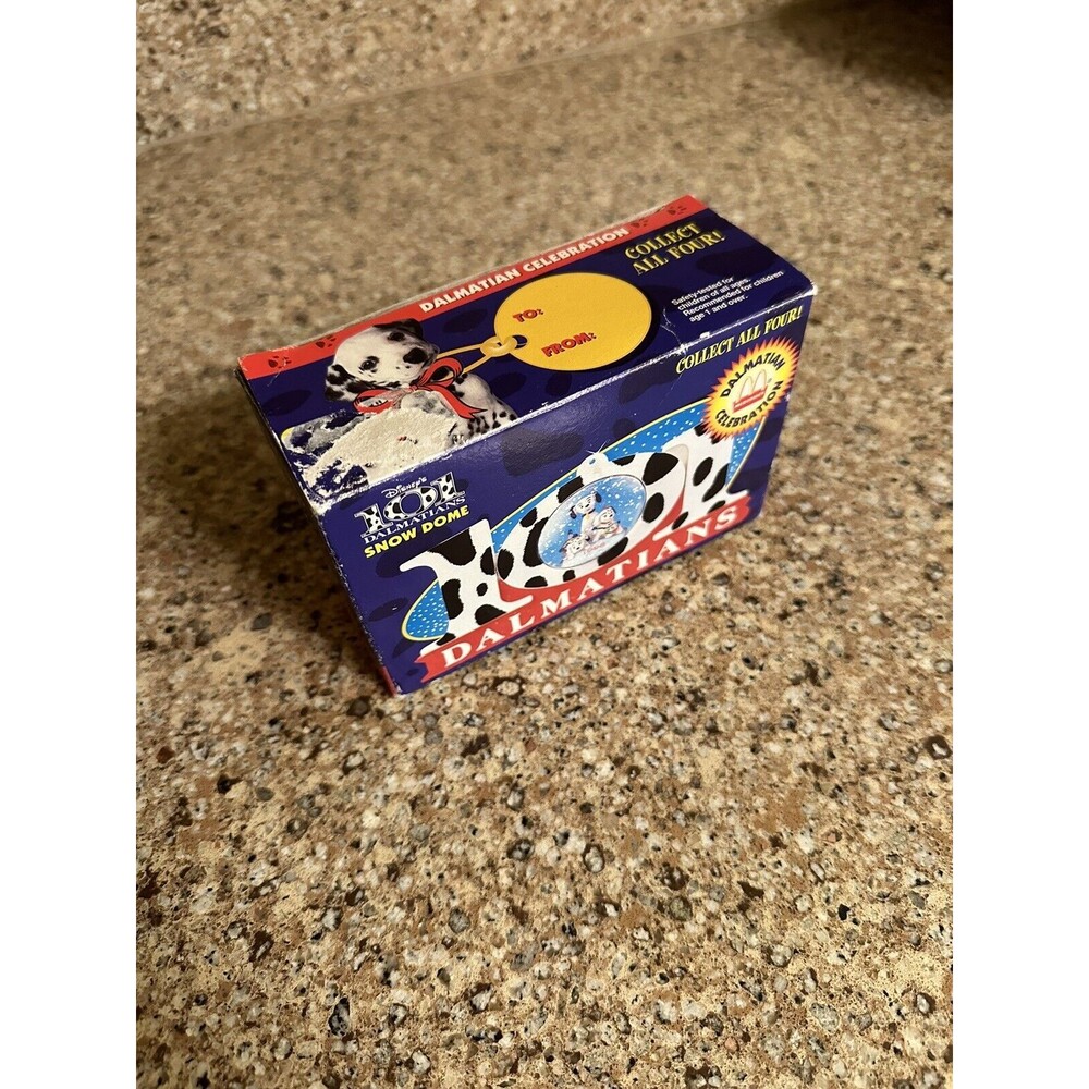 Disney 101 Dalmatians Celebration Snow Dome McDonalds Happy Meal‎ Toy Vintage